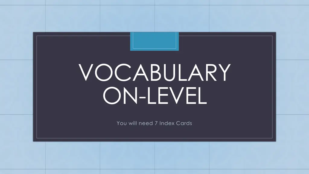 vocabulary on level
