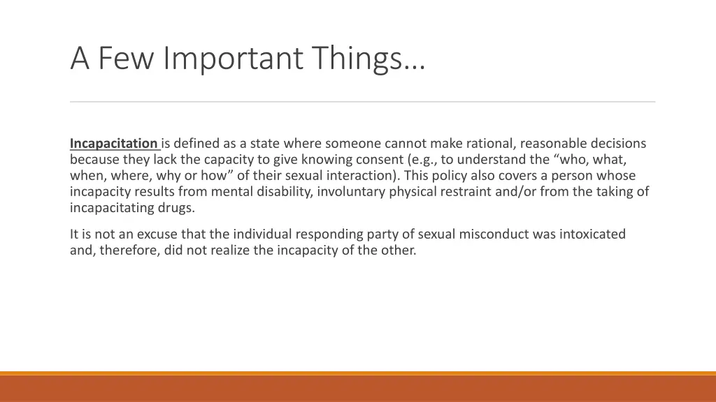 a few important things 1
