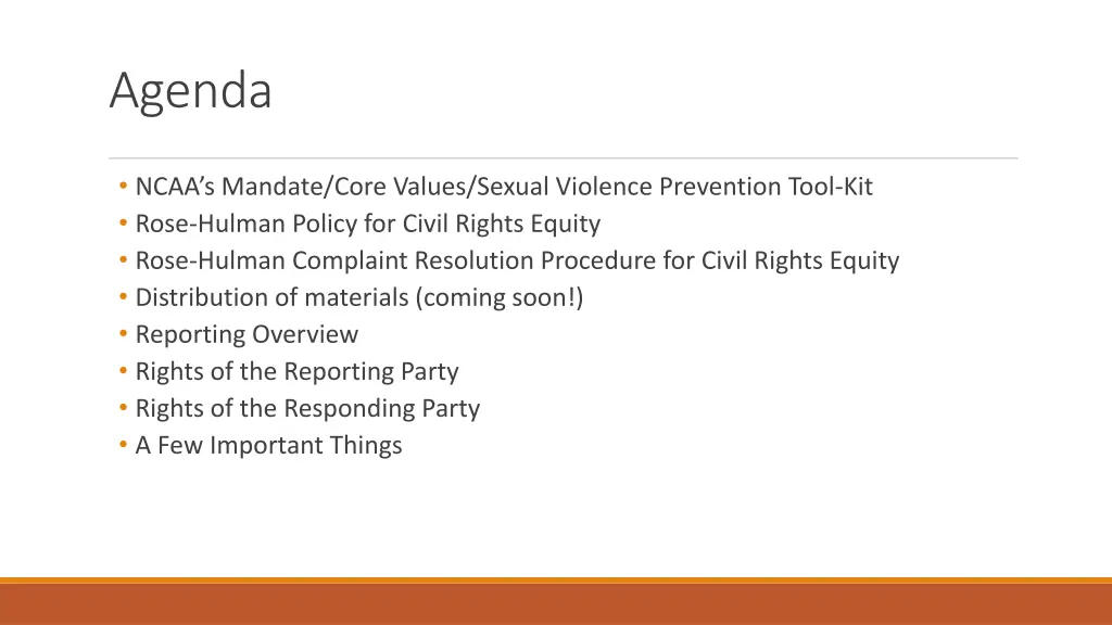 agenda