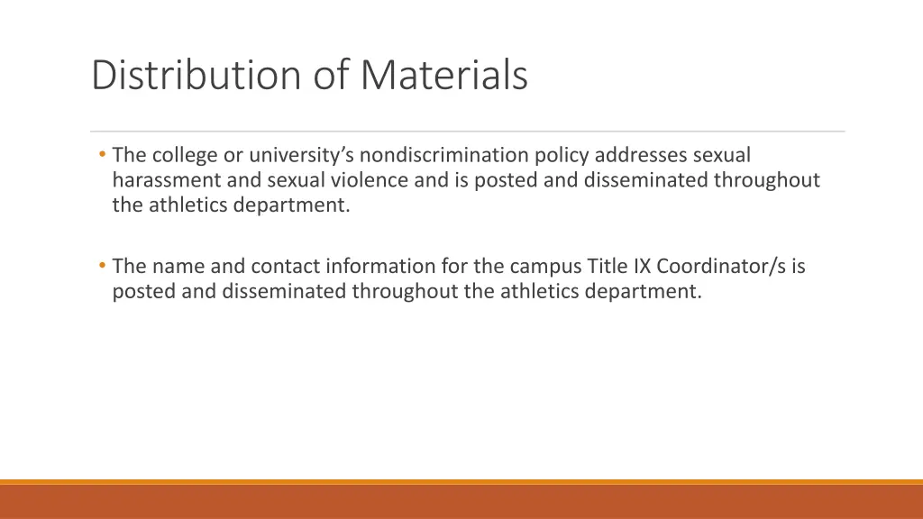 distribution of materials