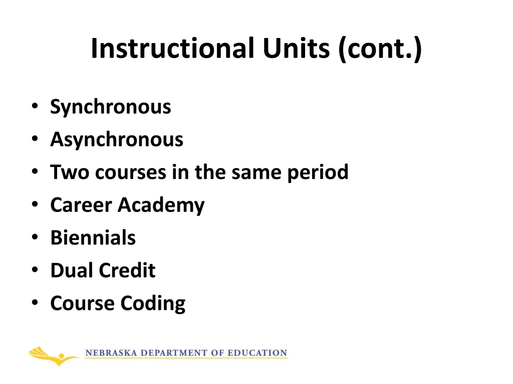 instructional units cont