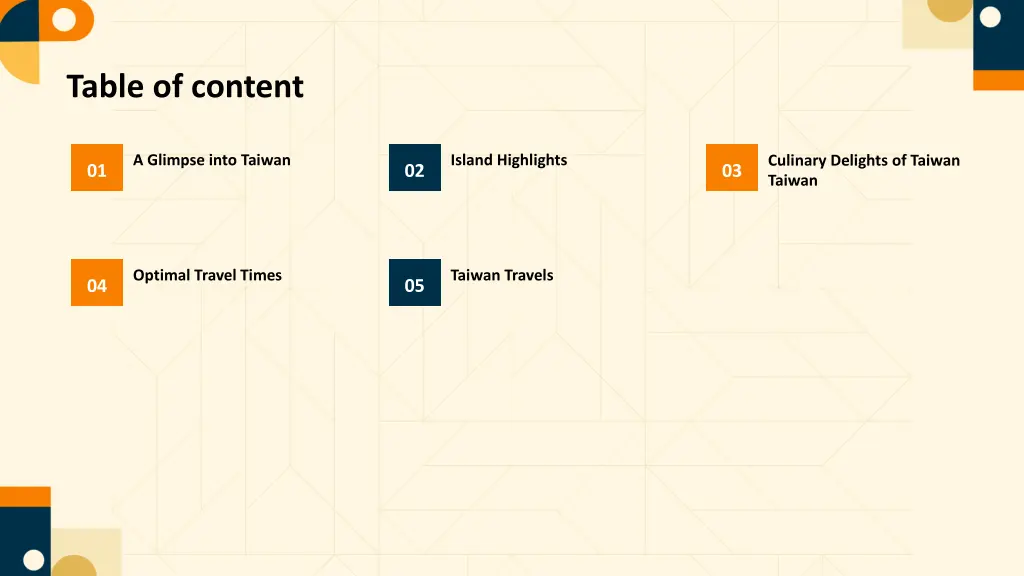 table of content