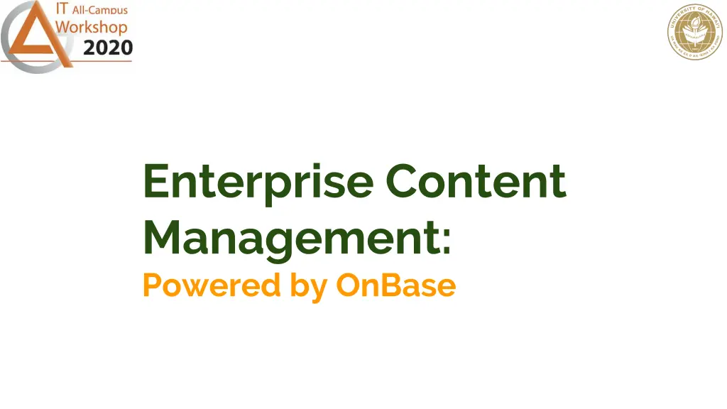 enterprise content management powered by onbase