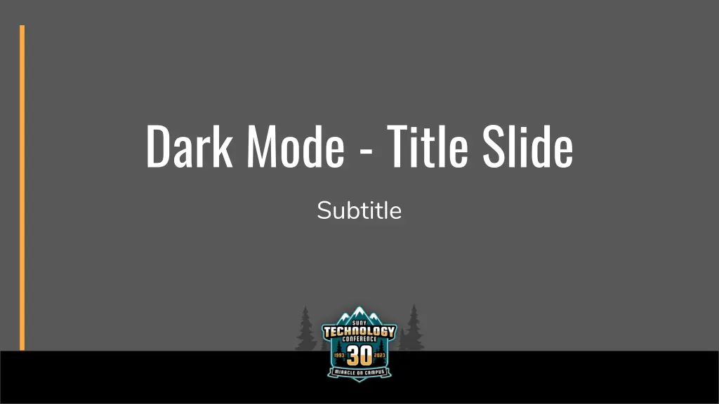 dark mode title slide
