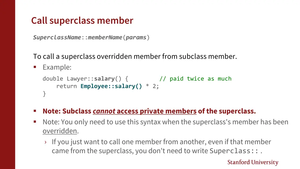 call superclass member