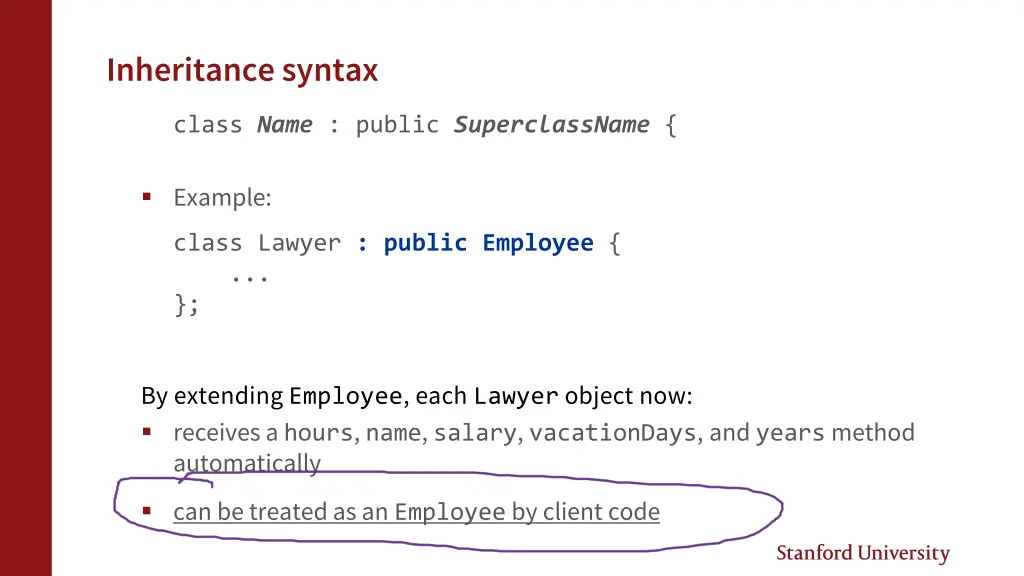 inheritance syntax