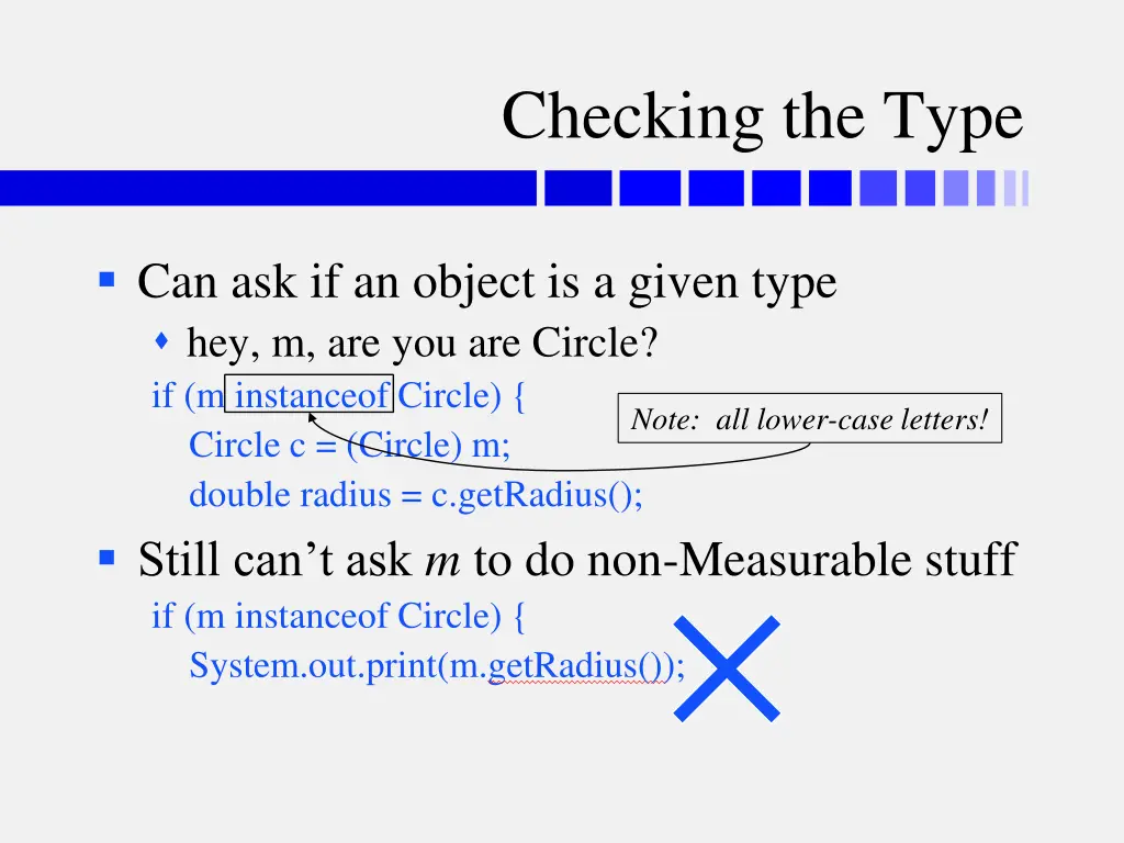 checking the type