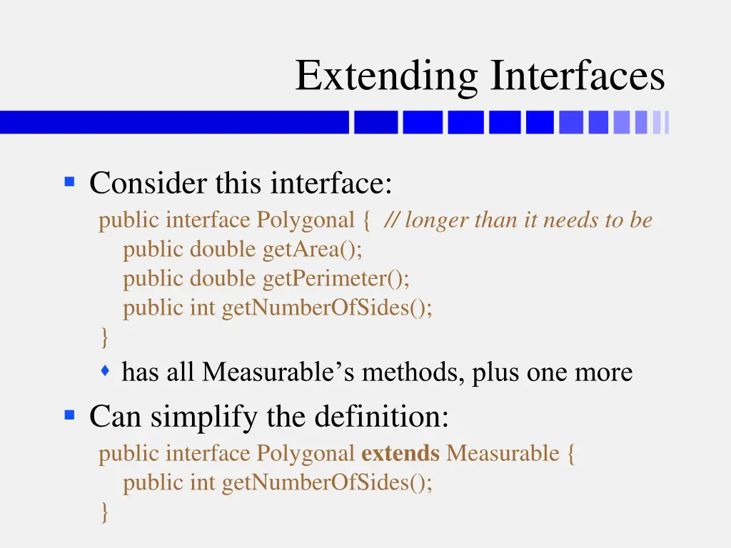 extending interfaces