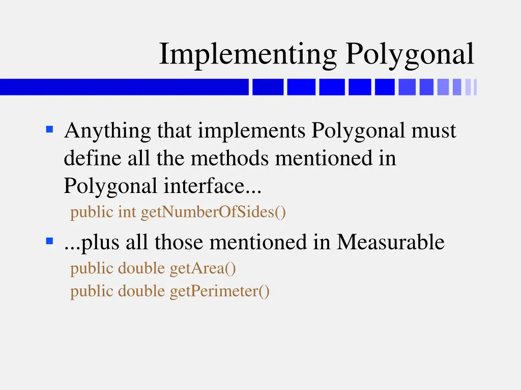implementing polygonal