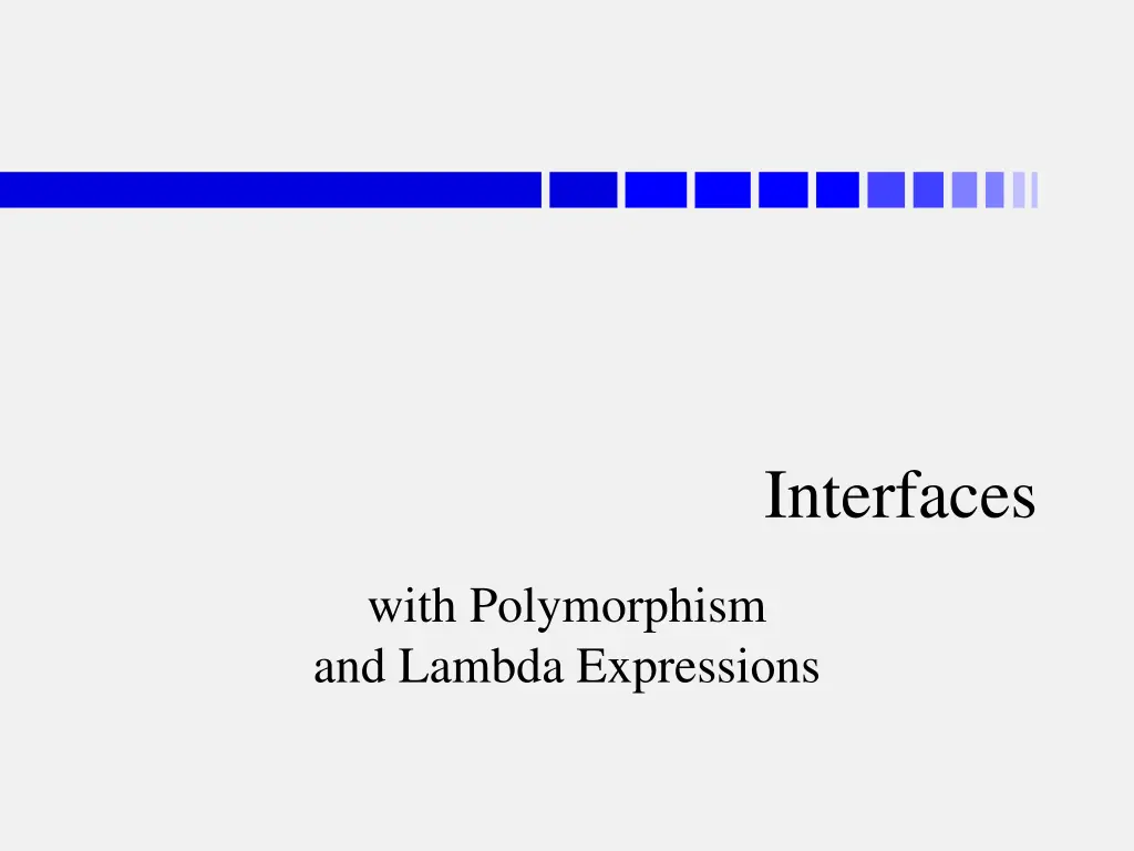 interfaces