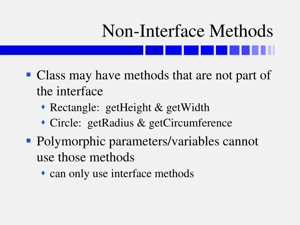 non interface methods