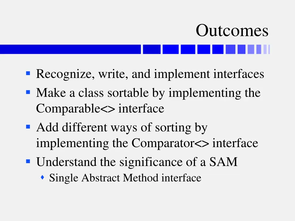 outcomes