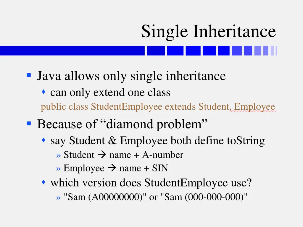 single inheritance