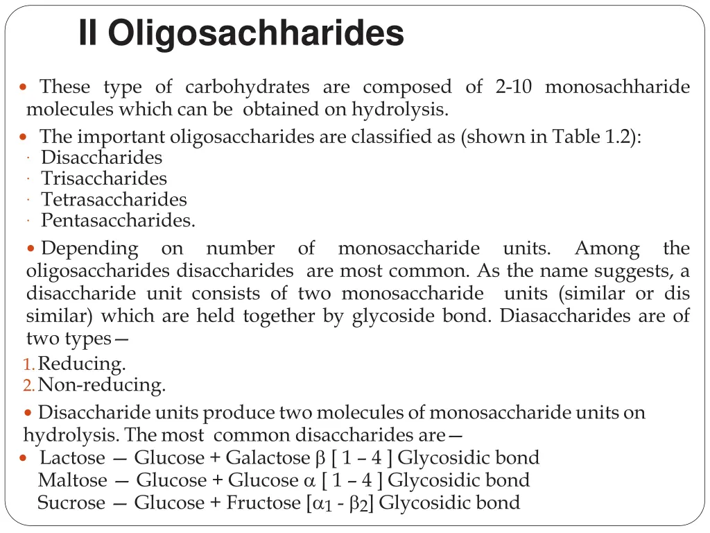 ii oligosachharides