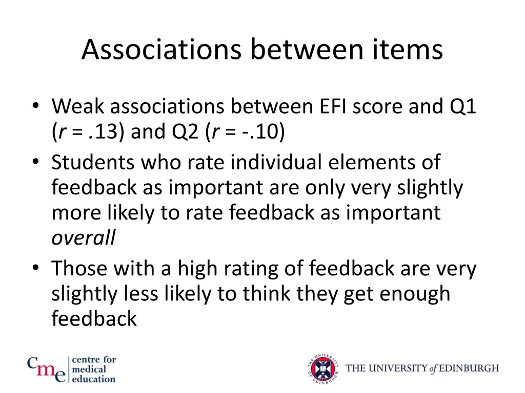 associations between items