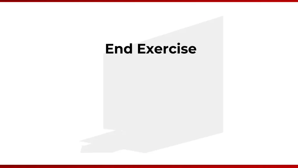 end exercise