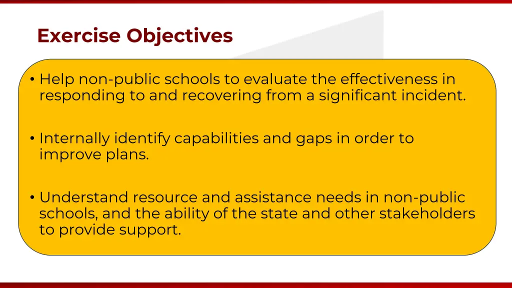exercise objectives