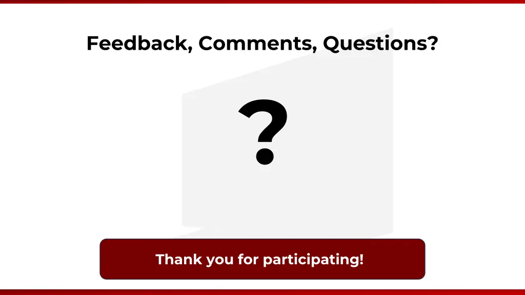 feedback comments questions