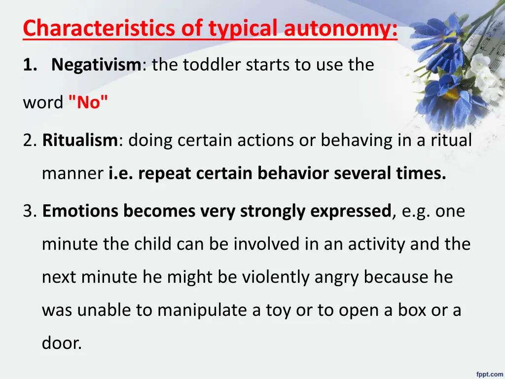 characteristics of typical autonomy