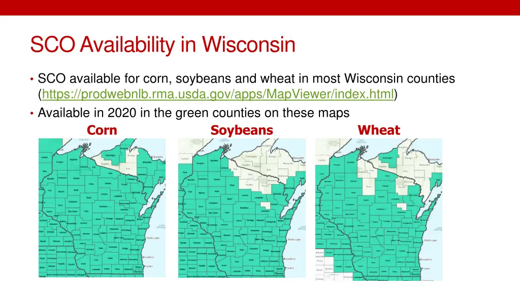 sco availability in wisconsin