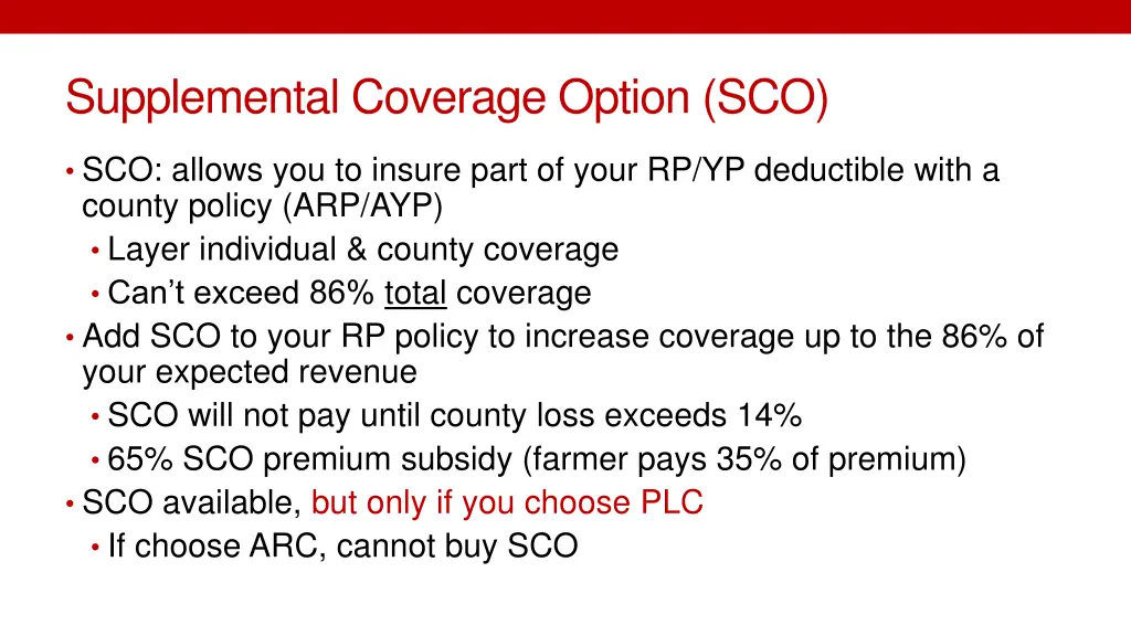 supplemental coverage option sco
