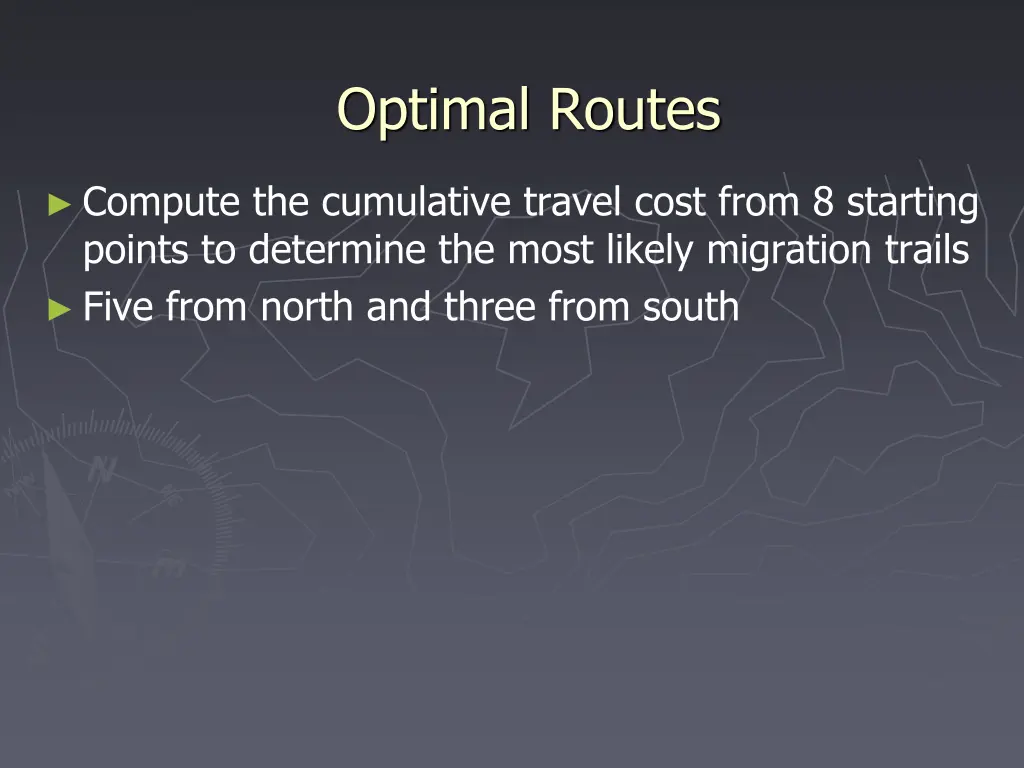 optimal routes