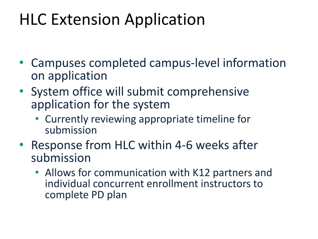 hlc extension application