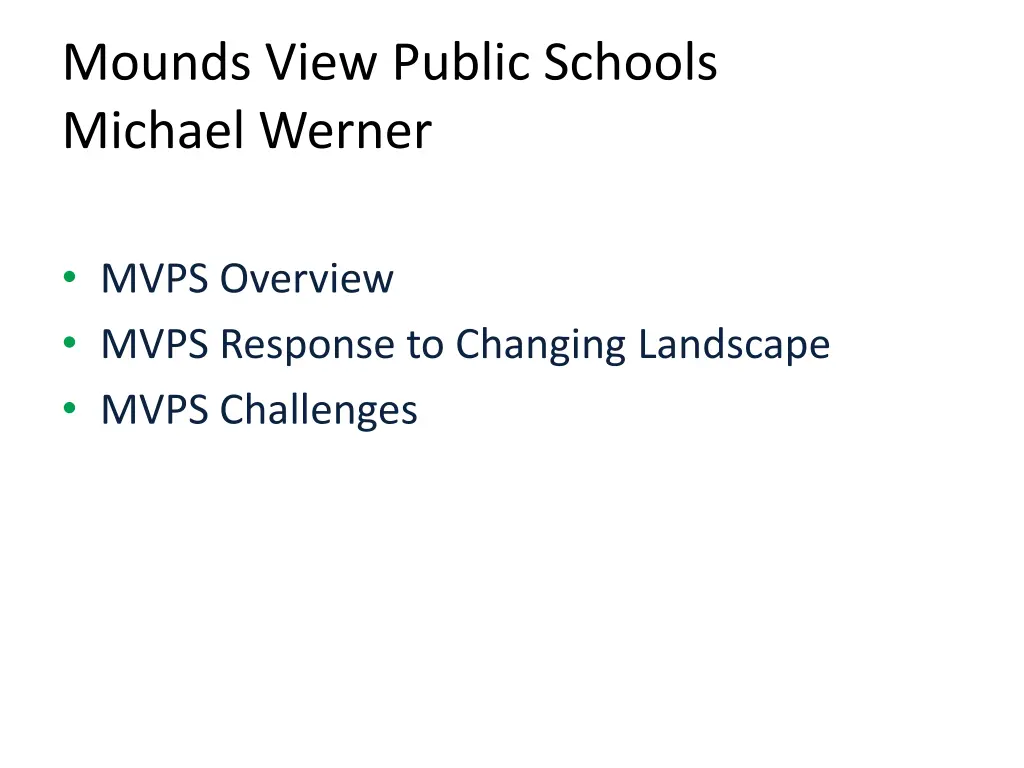 mounds view public schools michael werner