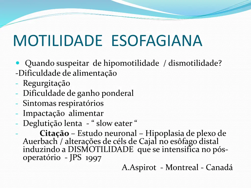 motilidade esofagiana