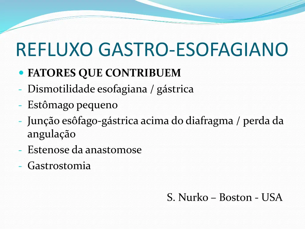 refluxo gastro esofagiano