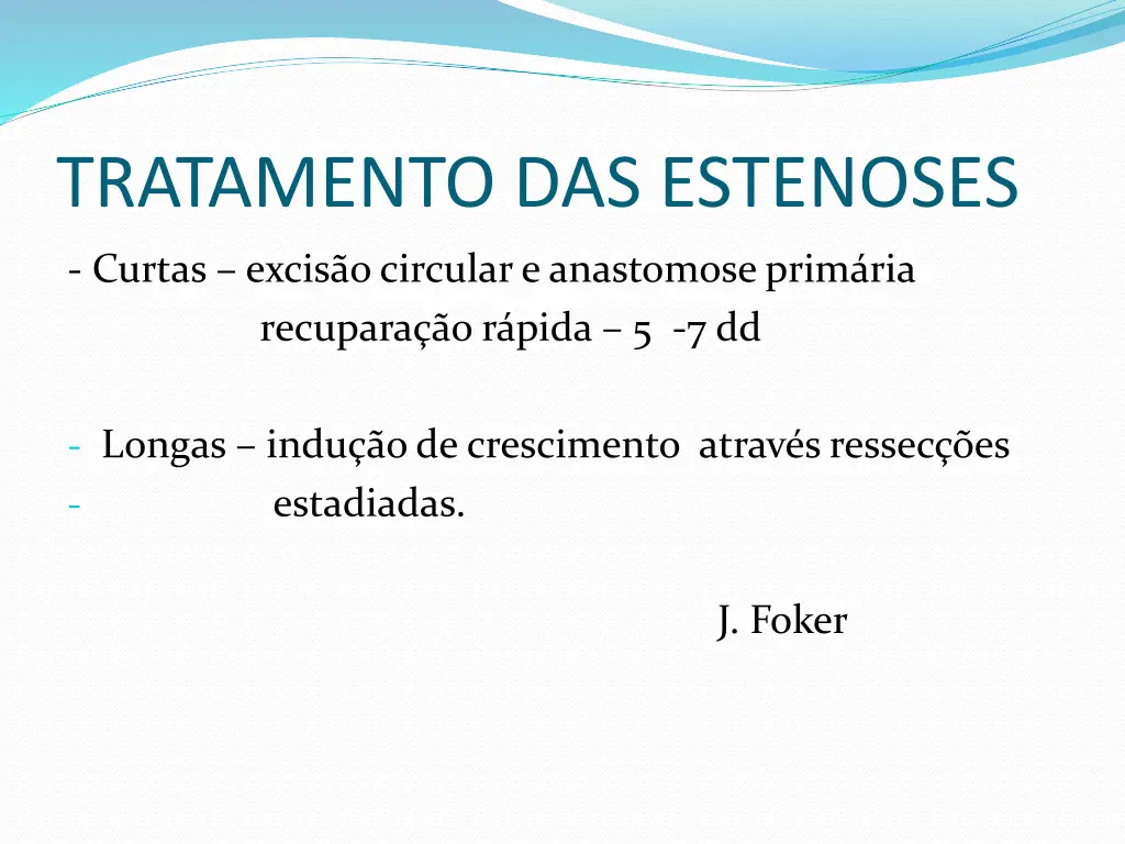 tratamento das estenoses
