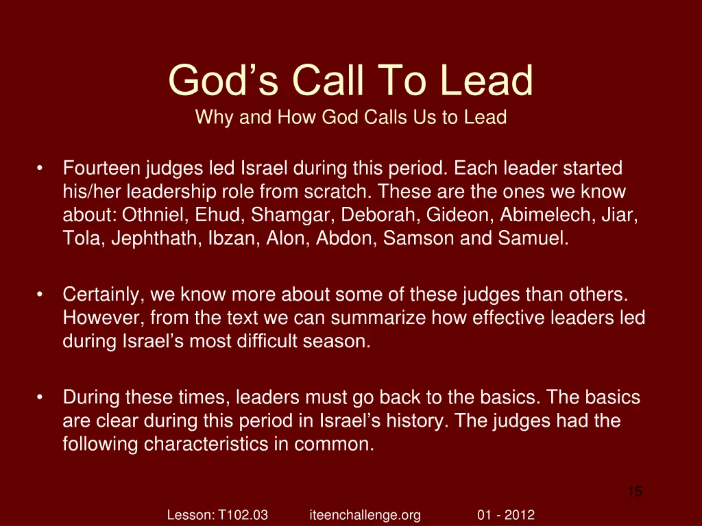 god s call to lead why and how god calls 14