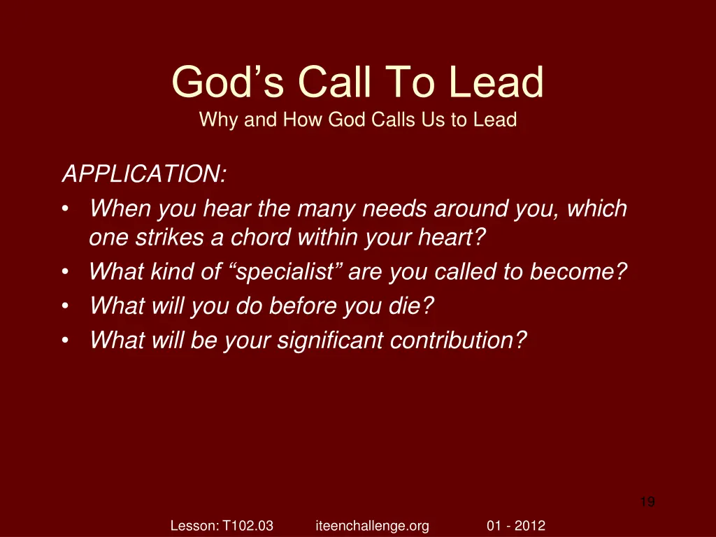 god s call to lead why and how god calls 18