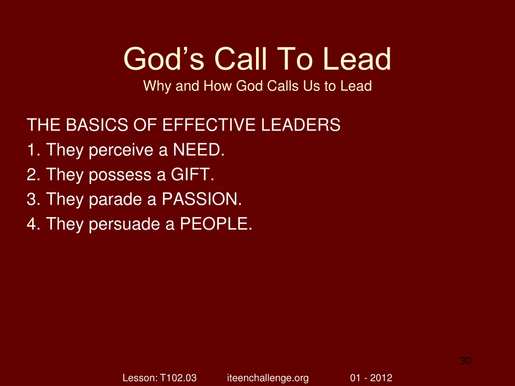 god s call to lead why and how god calls 29