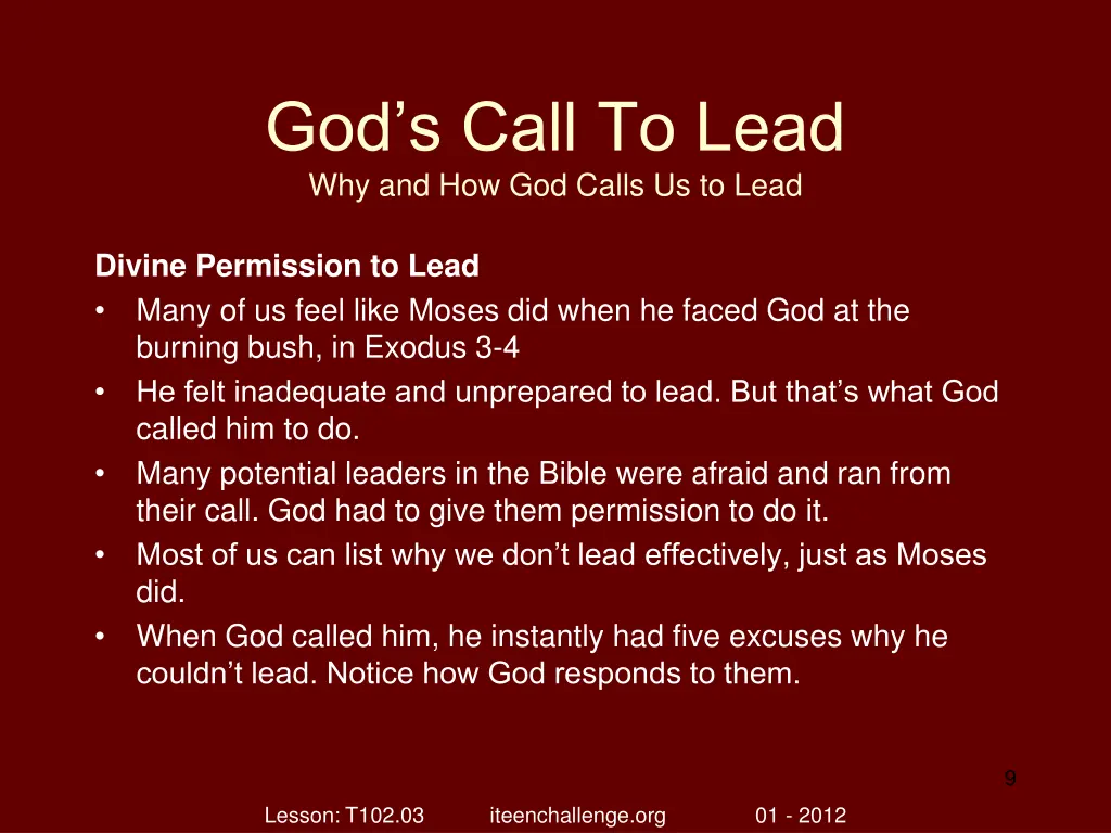 god s call to lead why and how god calls 8