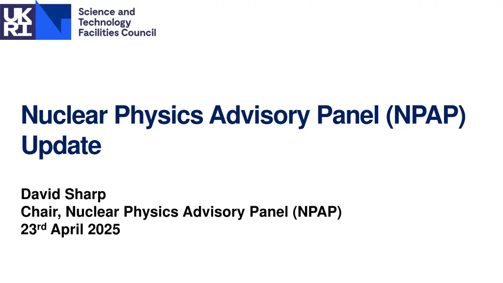 nuclear physics advisory panel npap update