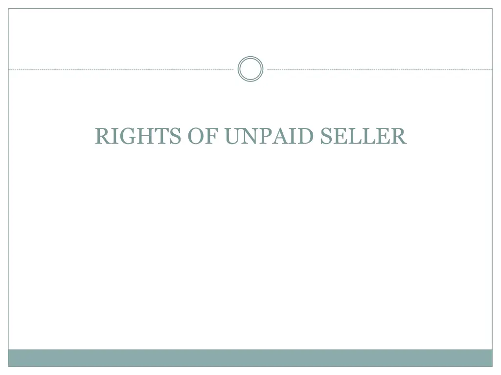 rights of unpaid seller