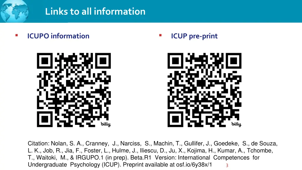 links to all information
