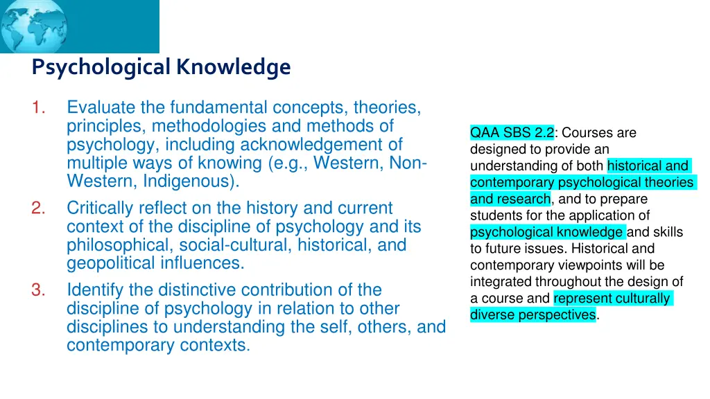 psychological knowledge