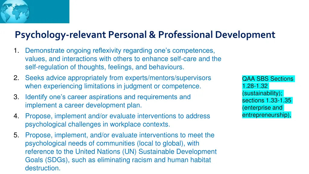 psychology relevant personal professional