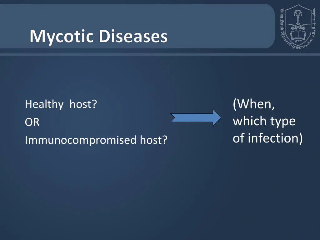 when which type of infection