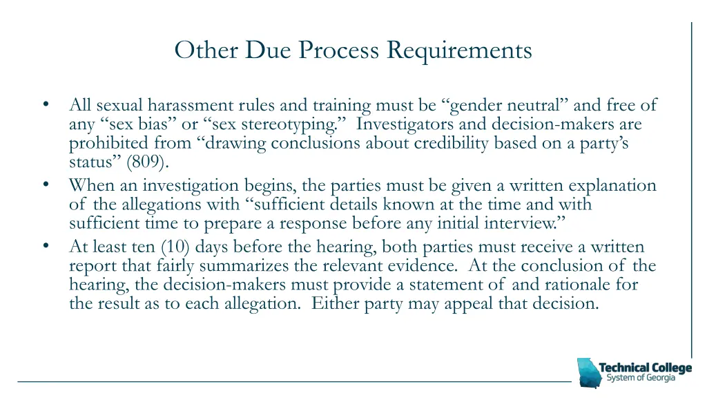 other due process requirements