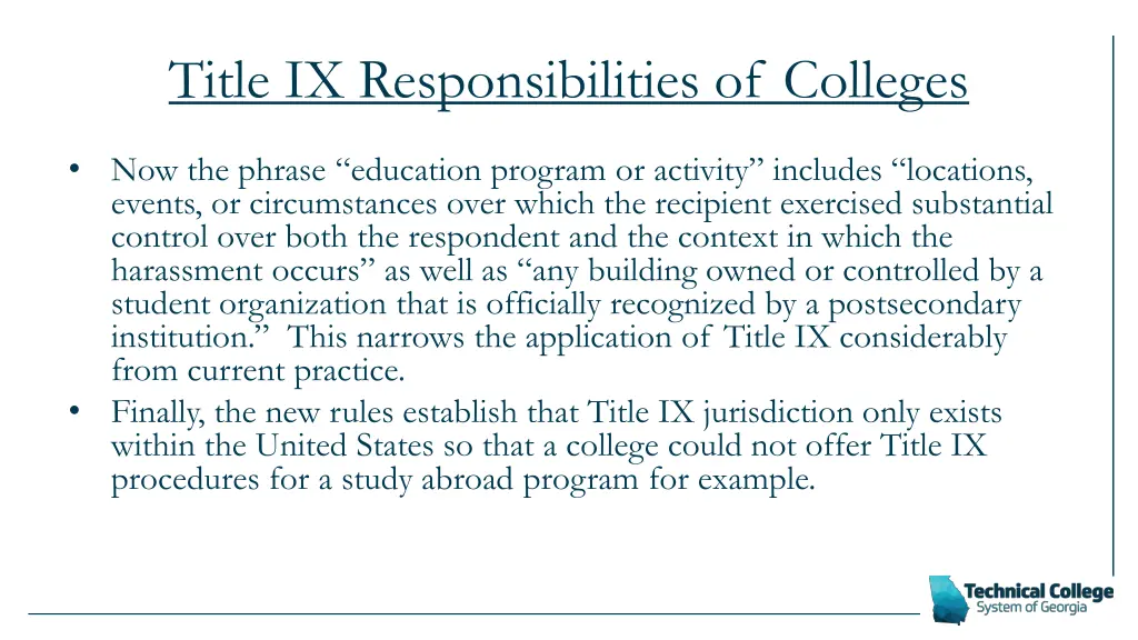 title ix responsibilities of colleges
