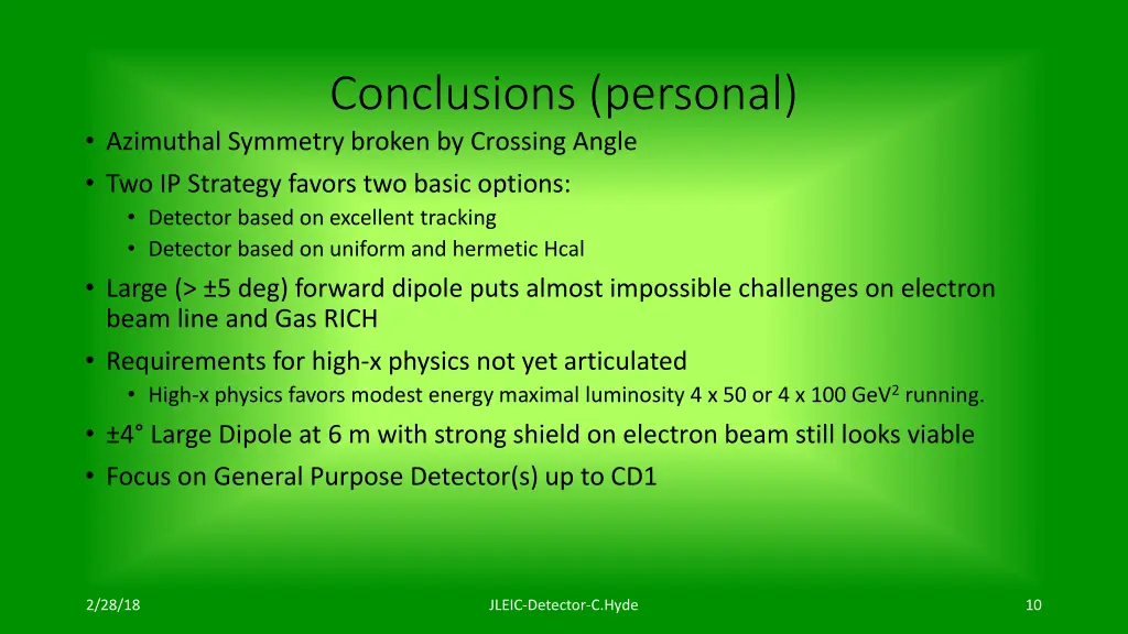 conclusions personal