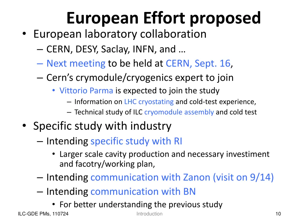 european effort proposed european laboratory