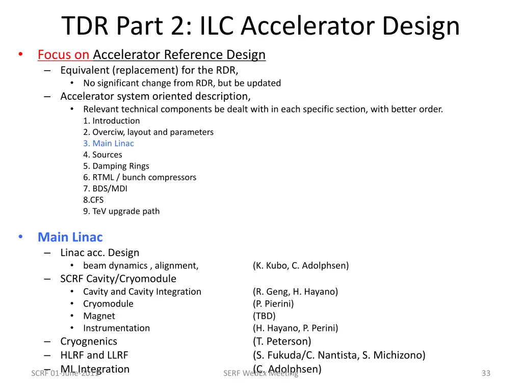 tdr part 2 ilc accelerator design focus