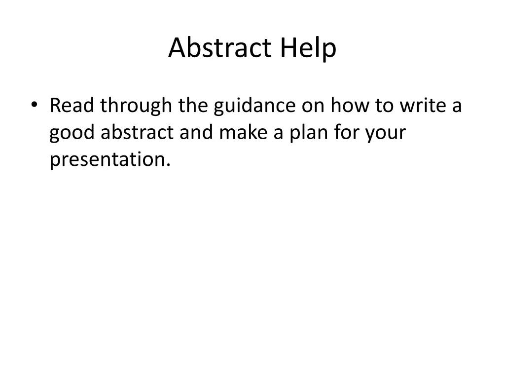 abstract help