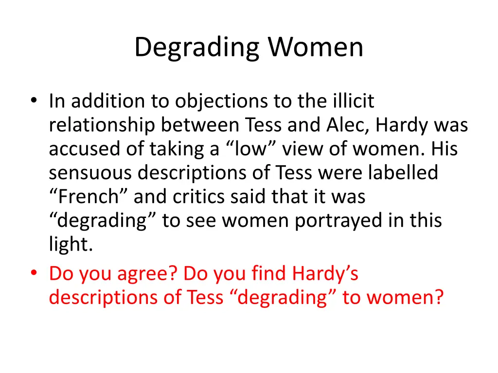 degrading women