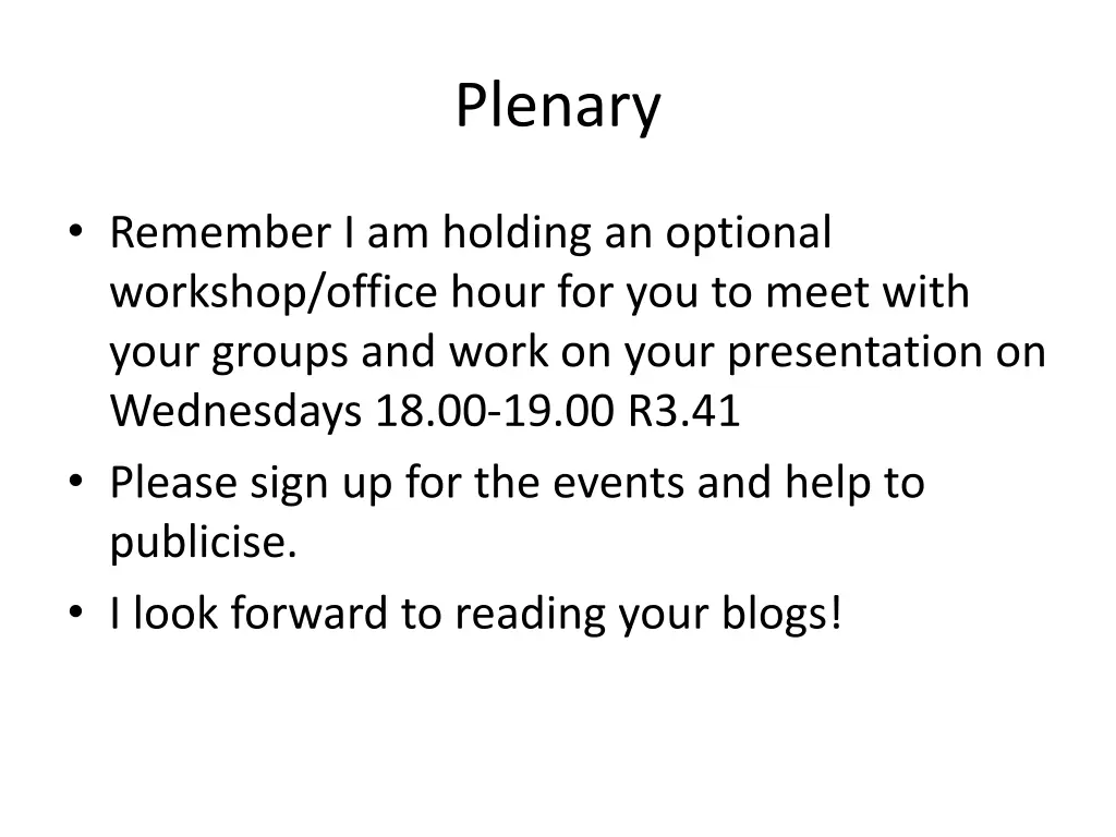 plenary