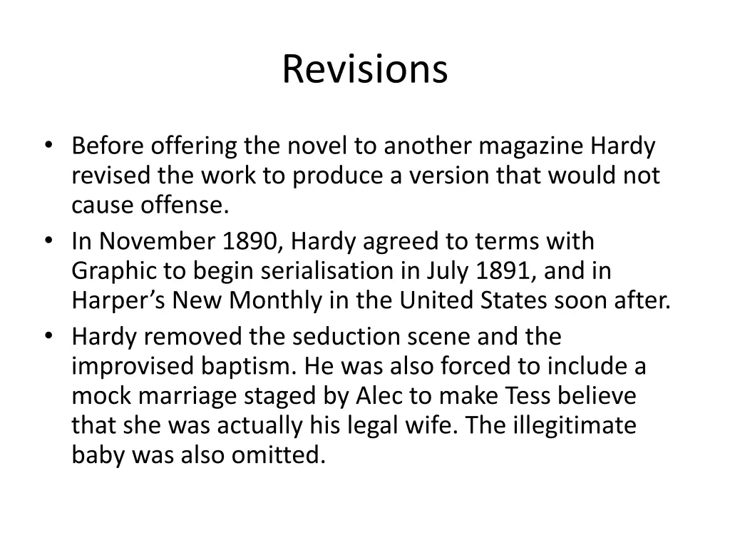 revisions